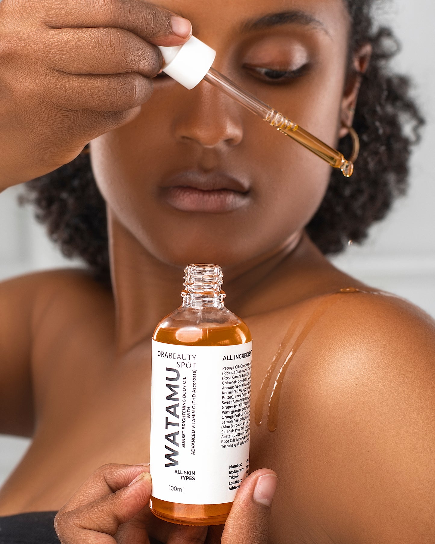 Watamu Sunset Brightening Body Oil with Advanced Vitamin C (THD Ascorbate)